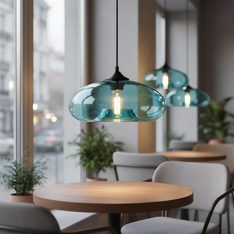 28CM Glass Pendant Light E27 Hanging Ceiling Lamp