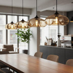 28CM Glass Pendant Light E27 Hanging Ceiling Lamp