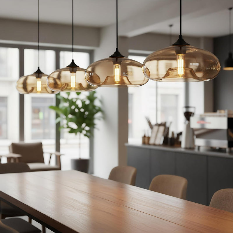 28CM Glass Pendant Light E27 Hanging Ceiling Lamp