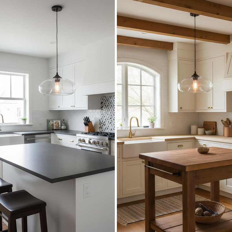 28CM Glass Pendant Light E27 Hanging Ceiling Lamp