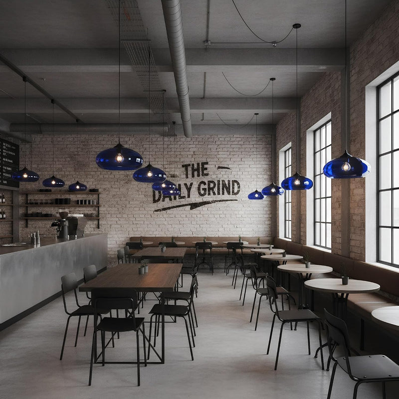 28CM Glass Pendant Light E27 Hanging Ceiling Lamp