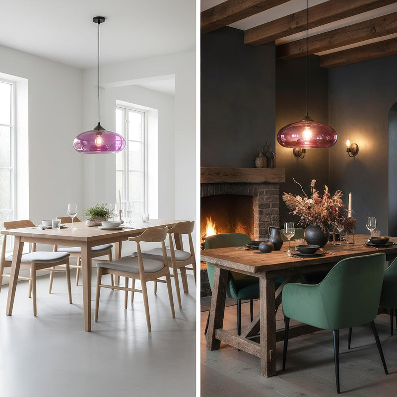 28CM Glass Pendant Light E27 Hanging Ceiling Lamp