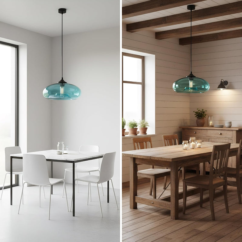 28CM Glass Pendant Light E27 Hanging Ceiling Lamp