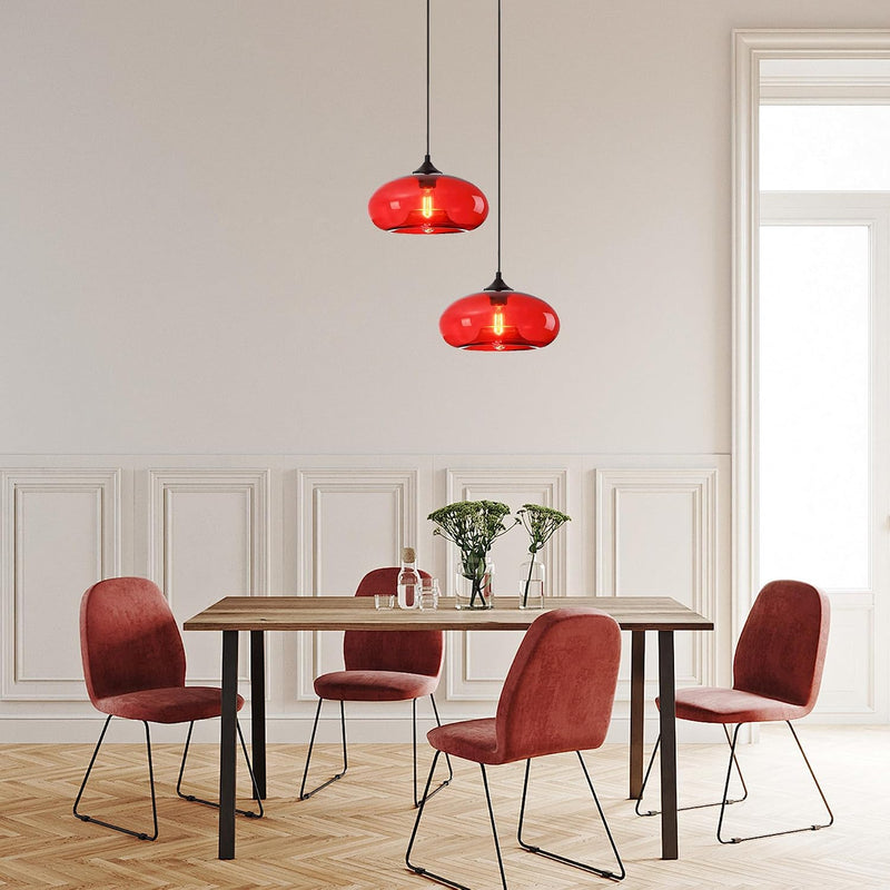 28CM Glass Pendant Light E27 Hanging Ceiling Lamp