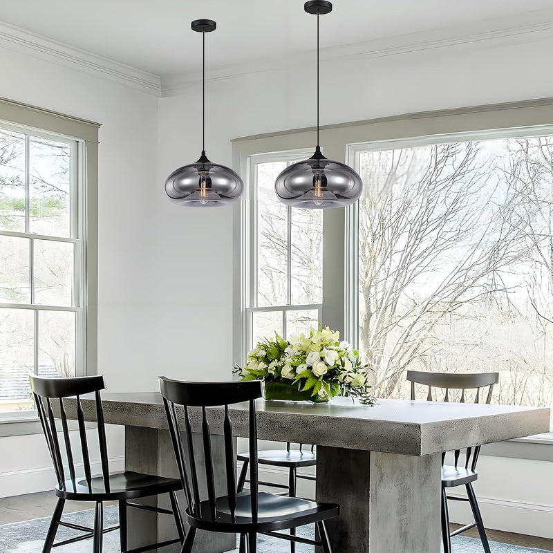 28CM Glass Pendant Light E27 Hanging Ceiling Lamp
