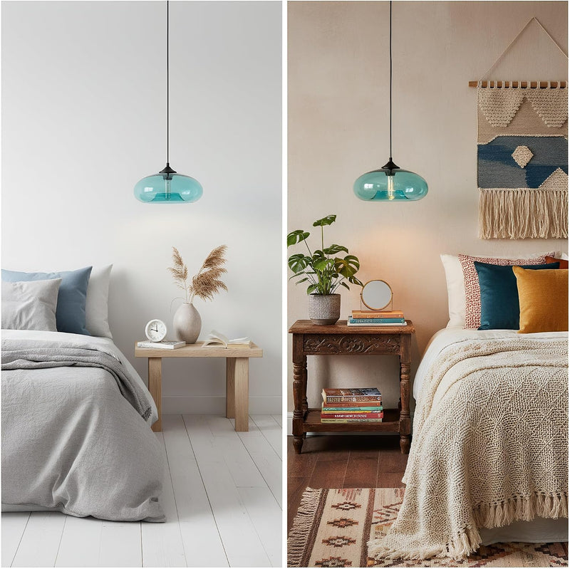 28CM Glass Pendant Light E27 Hanging Ceiling Lamp