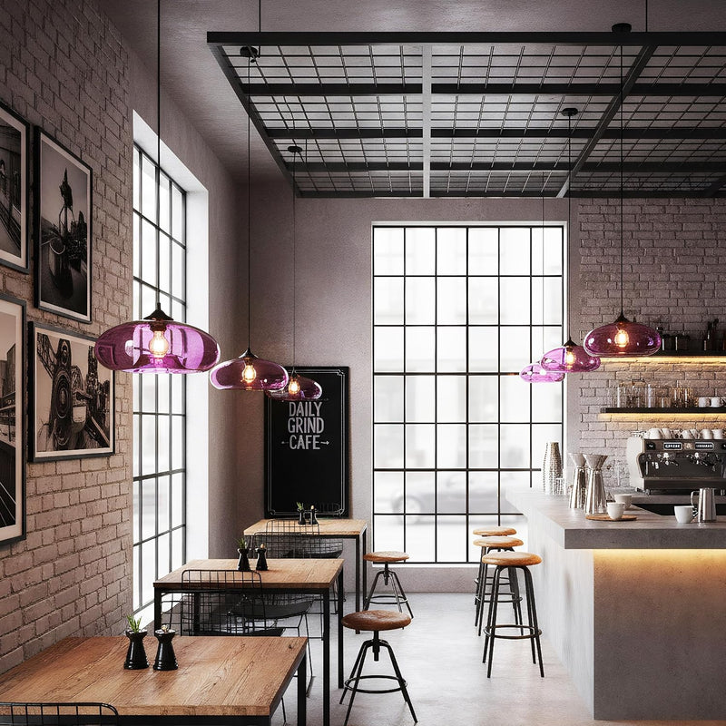 28CM Glass Pendant Light E27 Hanging Ceiling Lamp
