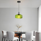 28CM Vintage Industrial Ribbed Dome Glass Pendant Light