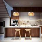 28CM Vintage Industrial Ribbed Dome Glass Pendant Light