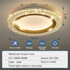 28W LED Flush Mount Ceiling Light 11.81" Modern