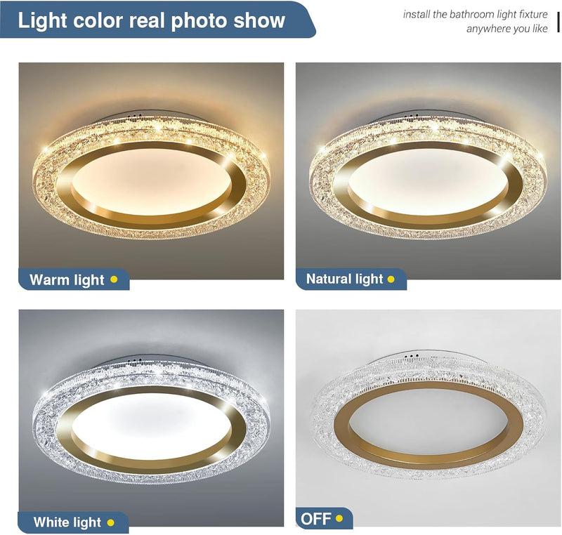 28W LED Flush Mount Ceiling Light 11.81" Modern