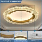 28W LED Flush Mount Ceiling Light 11.81" Modern