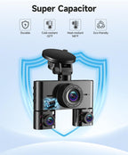 2K 4 Channel Dash Cam Front and Rear