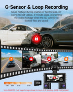 2K 4 Channel Dash Cam Front and Rear