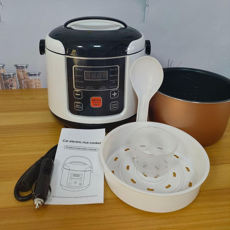 2L Mini Rice Cooker with Nonstick Pot