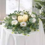 2pcs 6FT Artificial Eucalyptus Flower Garland with Roses
