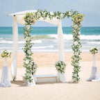 2pcs 6FT Artificial Eucalyptus Flower Garland with Roses