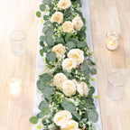 2pcs 6FT Artificial Eucalyptus Flower Garland with Roses