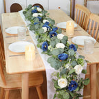 2pcs 6FT Artificial Eucalyptus Flower Garland with Roses