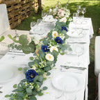 2pcs 6FT Artificial Eucalyptus Flower Garland with Roses