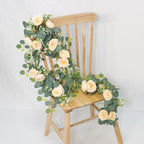 2pcs 6FT Artificial Eucalyptus Flower Garland with Roses
