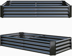 2pcs Metal Galvanized Raised Garden Bed Kit 8 (Set of 2)