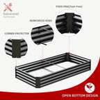 2pcs Metal Galvanized Raised Garden Bed Kit 8 (Set of 2)