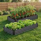 2pcs Metal Galvanized Raised Garden Bed Kit 8 (Set of 2)