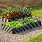 2pcs Metal Galvanized Raised Garden Bed Kit 8 (Set of 2)