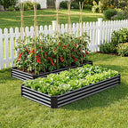 2pcs Metal Galvanized Raised Garden Bed Kit 8 (Set of 2)