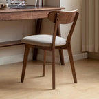 2pcs Modern Solid Dining Chairs Set Upholstered Fabric