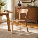 2pcs Modern Solid Dining Chairs Set Upholstered Fabric