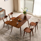 2pcs Modern Solid Dining Chairs Set Upholstered Fabric