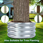 2pcs Raised Garden Bed 2x2x1FT Round Galvanized