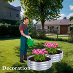 2pcs Raised Garden Bed 3x3x1FT Round Galvanized