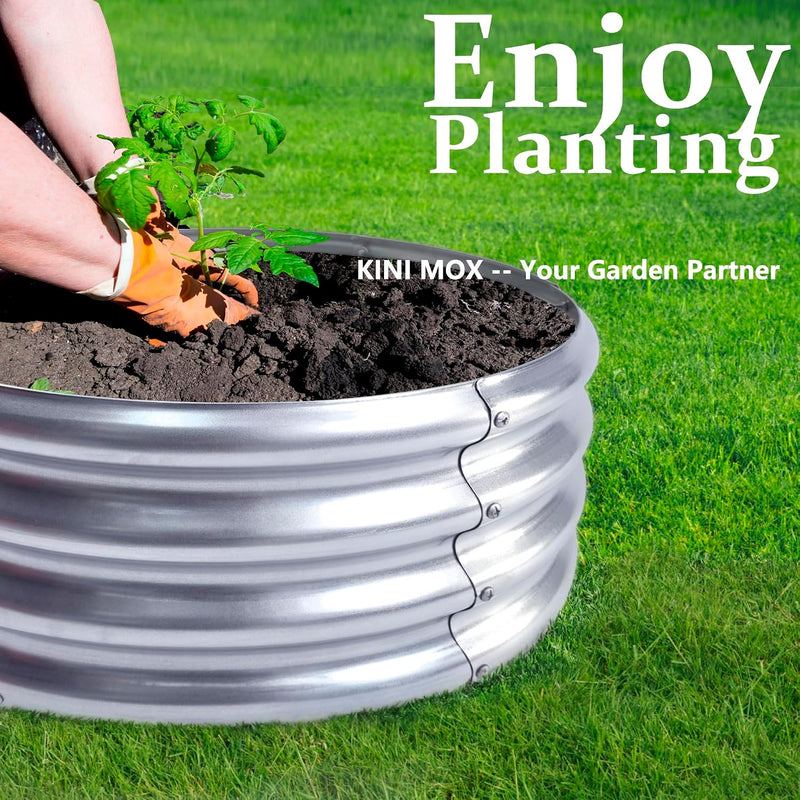 2pcs Raised Garden Bed 3x3x1FT Round Galvanized
