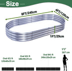 2pcs Raised Garden Bed 4x2x1FT Galvanized Boxes