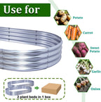 2pcs Raised Garden Bed 4x2x1FT Galvanized Boxes