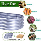 2pcs Raised Garden Bed 4x2x1FT Galvanized Boxes