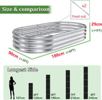 2pcs Raised Garden Bed 4x2x1FT Galvanized Boxes