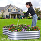 2pcs Raised Garden Bed 4x2x1FT Galvanized Boxes
