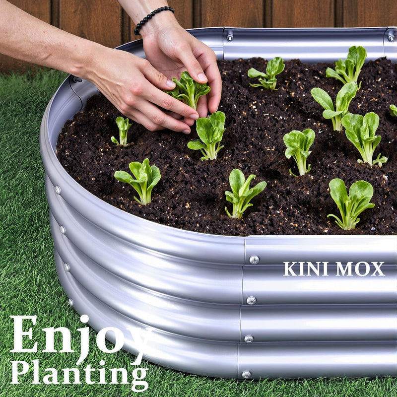 2pcs Raised Garden Bed 4x2x1FT Galvanized Boxes