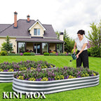 2pcs Raised Garden Bed 4x2x1FT Galvanized Boxes