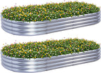 2pcs Raised Garden Bed 4x2x1FT Galvanized Boxes