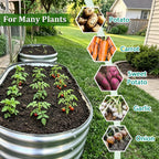 2pcs Raised Garden Bed 4x2x1FT Galvanized Boxes