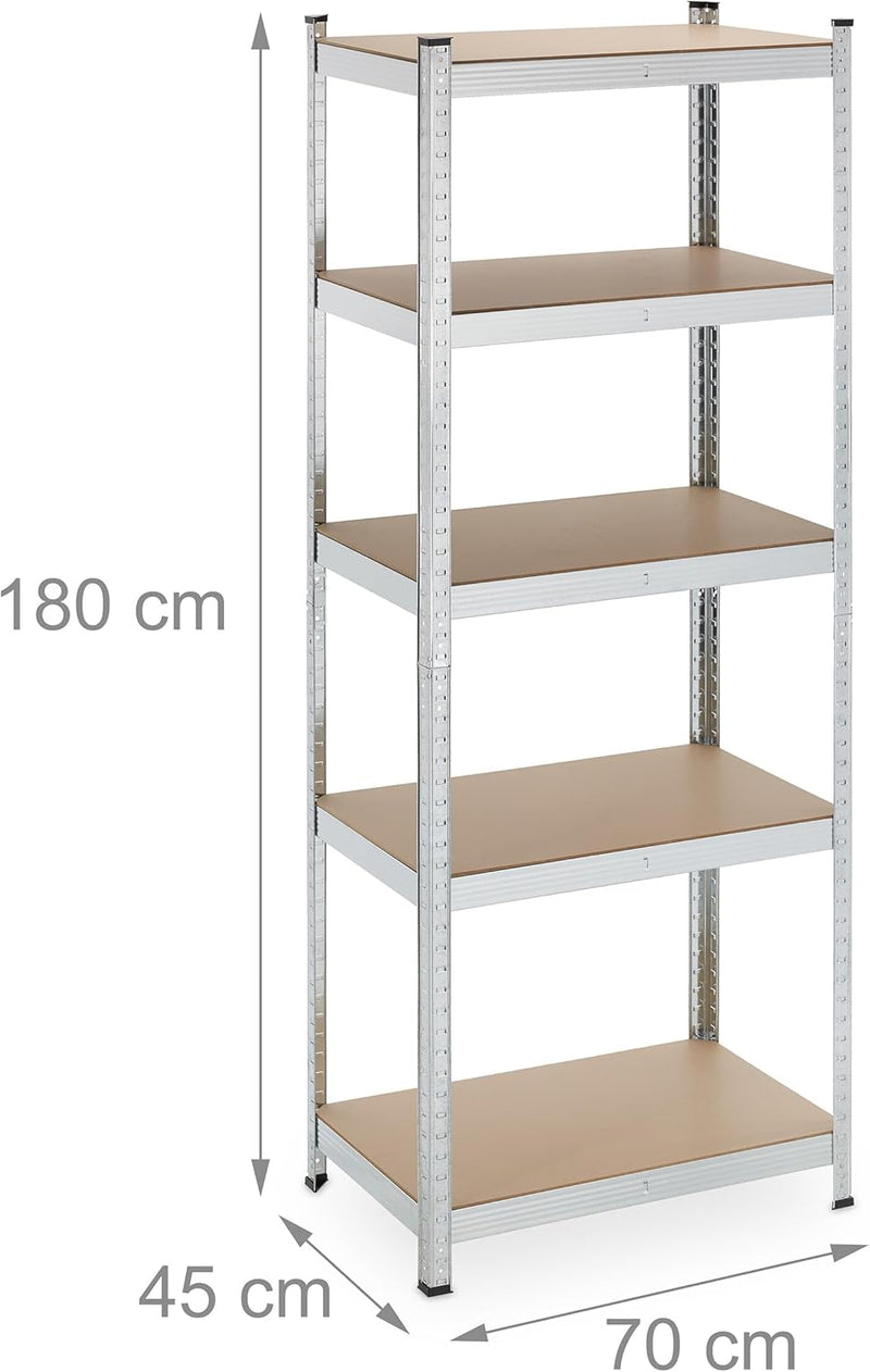 2x Heavy-Duty Storage Shelf Plastic 10% Fibreboard