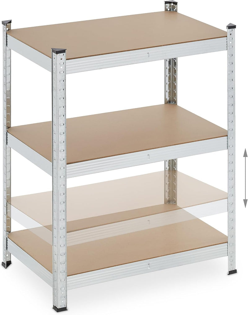 2x Heavy-Duty Storage Shelf Plastic 10% Fibreboard