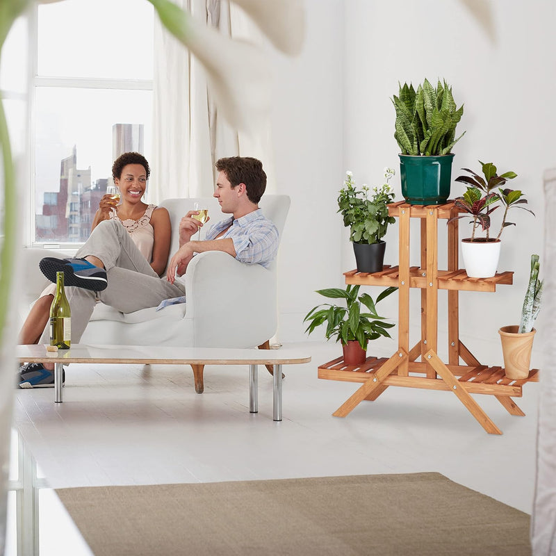 2x Plant Stand Set Flower Rack Shelf Tiered