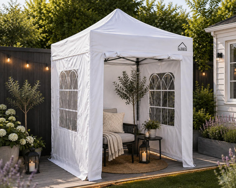 2x2 Fully Waterproof Pop Up Gazebo with 4