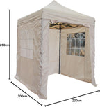 2x2 Fully Waterproof Pop Up Gazebo with 4